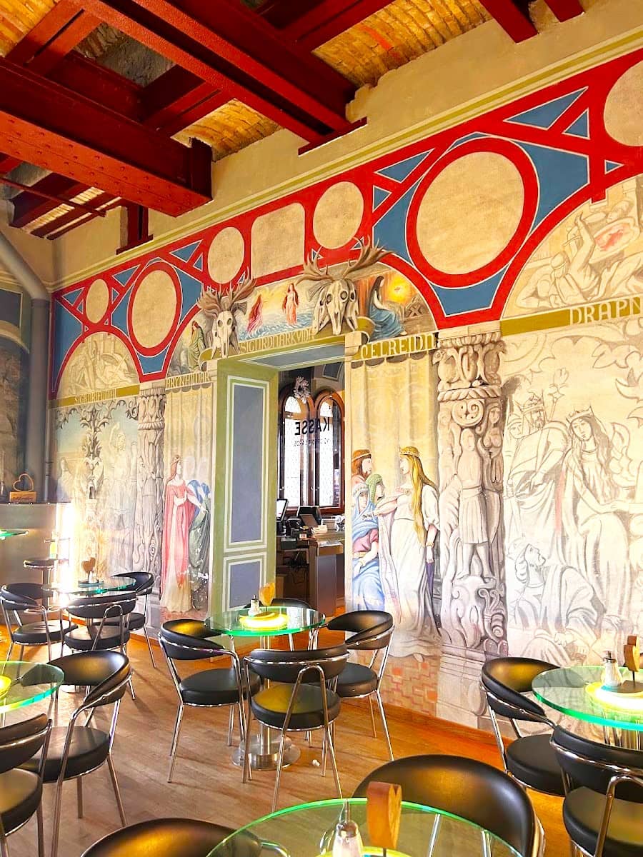 Cafe in Inside of Neuschwanstein Castle, Bavaria